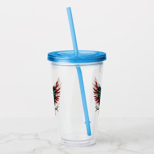 Schwarzer Adler aus Rustikal Acryltrinkbecher (Links)