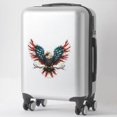 Schwarzer Adler aus Rustikal Aufkleber (Koffer)