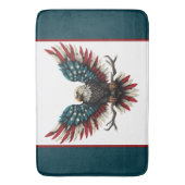 Schwarzer Adler aus Rustikal Badematte (Vorderseite Vertikal)