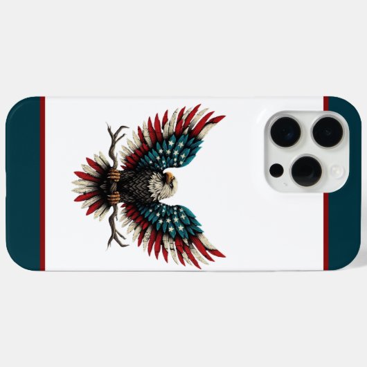 Schwarzer Adler aus Rustikal Case-Mate iPhone Hülle (Rückseite (Horizontal))