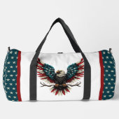 Schwarzer Adler aus Rustikal Duffle Bag (Vorderseite)