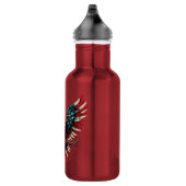 Schwarzer Adler aus Rustikal Edelstahlflasche (Rechts)