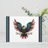 Schwarzer Adler aus Rustikal Feiertagskarte (Stehend Vorderseite)
