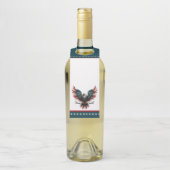 Schwarzer Adler aus Rustikal Flaschenanhänger (Auf Flasche)