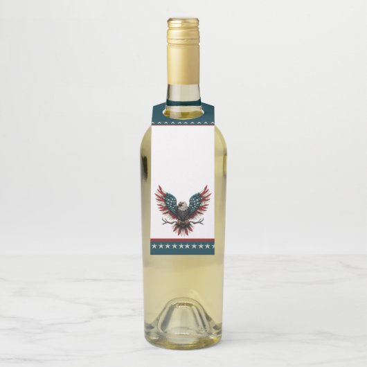 Schwarzer Adler aus Rustikal Flaschenanhänger (Auf Flasche)