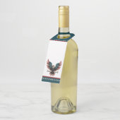 Schwarzer Adler aus Rustikal Flaschenanhänger (Angewinkelt)