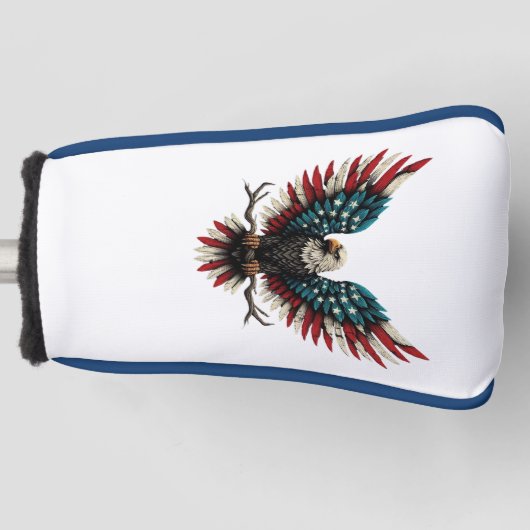 Schwarzer Adler aus Rustikal Golf Headcover (Vorderseite)