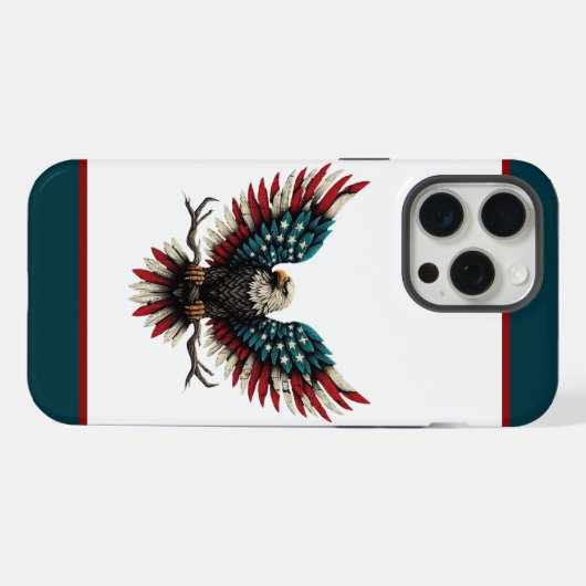 Schwarzer Adler aus Rustikal iPhone Hülle (Rückseite (Horizontal))