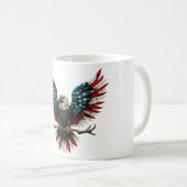Schwarzer Adler aus Rustikal Kaffeetasse (VorderseiteRechts)