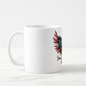 Schwarzer Adler aus Rustikal Kaffeetasse (Links)