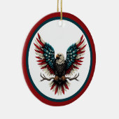 Schwarzer Adler aus Rustikal Keramik Ornament (Rechts)