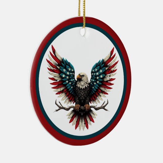 Schwarzer Adler aus Rustikal Keramik Ornament (Rechts)