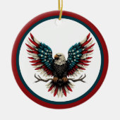 Schwarzer Adler aus Rustikal Keramik Ornament (Vorne)