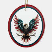 Schwarzer Adler aus Rustikal Keramik Ornament (Links)