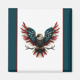 Schwarzer Adler aus Rustikal Magnet