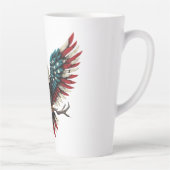 Schwarzer Adler aus Rustikal Milchtasse (Rechts)