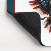 Schwarzer Adler aus Rustikal Mousepad (Ecke)