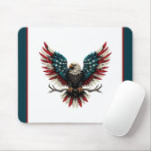 Schwarzer Adler aus Rustikal Mousepad (Mit Mouse)