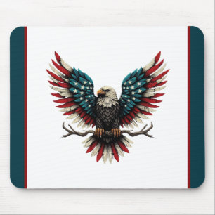 Schwarzer Adler aus Rustikal Mousepad