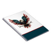 Schwarzer Adler aus Rustikal Notizblock (Rechte Seite)