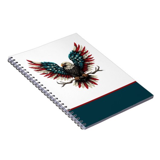 Schwarzer Adler aus Rustikal Notizblock (Rechte Seite)