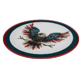 Schwarzer Adler aus Rustikal Schneidebrett (Ecke)