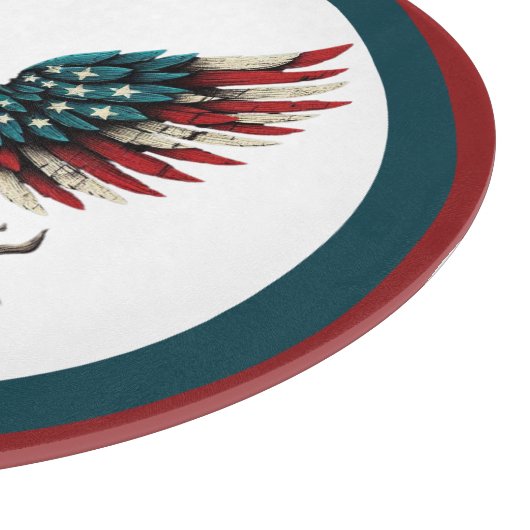 Schwarzer Adler aus Rustikal Schneidebrett (Ecke)