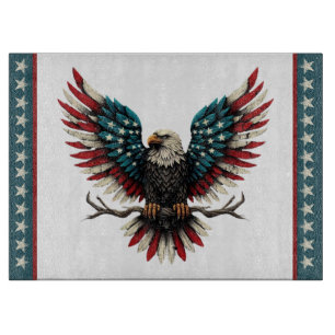 Schwarzer Adler aus Rustikal Schneidebrett