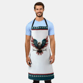 Schwarzer Adler aus Rustikal Schürze (Getragen)