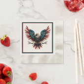 Schwarzer Adler aus Rustikal Serviette (Beispiel)