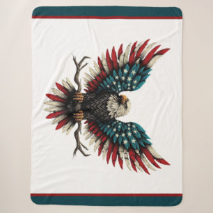 Schwarzer Adler aus Rustikal Sherpadecke
