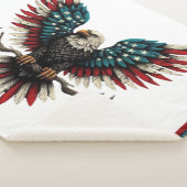 Schwarzer Adler aus Rustikal Sherpadecke (3/4)
