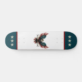 Schwarzer Adler aus Rustikal Skateboard (Horizontal)