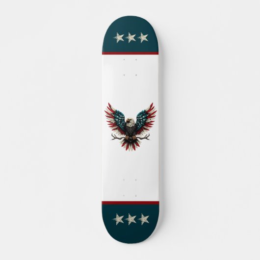 Schwarzer Adler aus Rustikal Skateboard (Vorne)