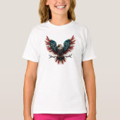 Schwarzer Adler aus Rustikal T-Shirt (Vorderseite)