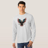 Schwarzer Adler aus Rustikal T-Shirt (Vorne ganz)