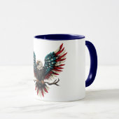 Schwarzer Adler aus Rustikal Tasse (VorderseiteRechts)