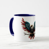 Schwarzer Adler aus Rustikal Tasse (Vorderseite Links)