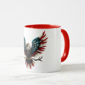 Schwarzer Adler aus Rustikal Tasse (VorderseiteRechts)