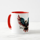 Schwarzer Adler aus Rustikal Tasse (Vorderseite Links)