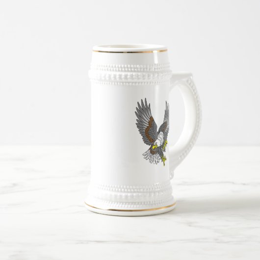 Schwarzer Adler Bierglas (VorderseiteRechts)