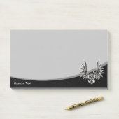 Schwarzer Adler mit zwei Köpfen Post-it Klebezettel (Auf Schreibtisch)