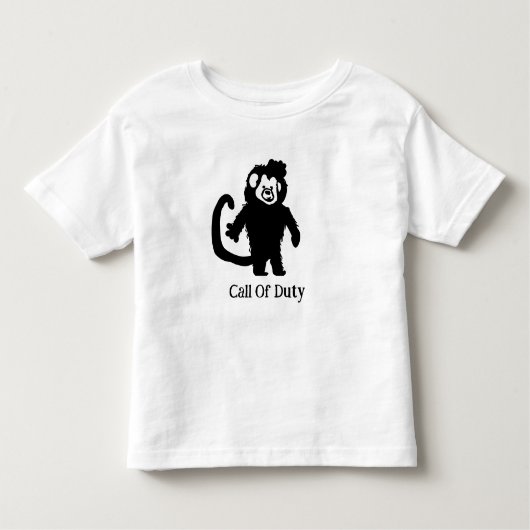 Schwarzer Affe Kleinkind T-shirt (Vorderseite)