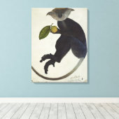 Schwarzer Affe Leinwanddruck (Insitu (Holzboden))