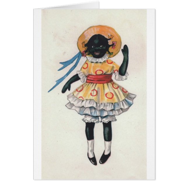 Schwarzer Afrikaner-amerikanische Puppen-Vintages (Vorne)