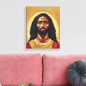 Schwarzer Afrikaner Jesus Christus Religiöse Kunst Leinwanddruck (Insitu (Wohnzimmer))