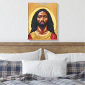 Schwarzer Afrikaner Jesus Christus Religiöse Kunst Leinwanddruck (Insitu (Schlafzimmer))