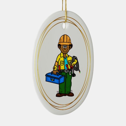 Schwarzer Afrikaner oder Tan Lineman Ornament (Rechts)