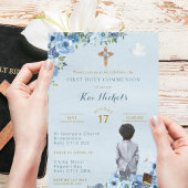 Schwarzer Afrikanischer Junge Blau Einladung