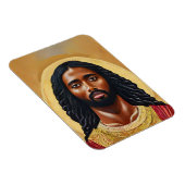 Schwarzer afrikanischer Mann Jesus Christus Portra Magnet (Rechte Seite)